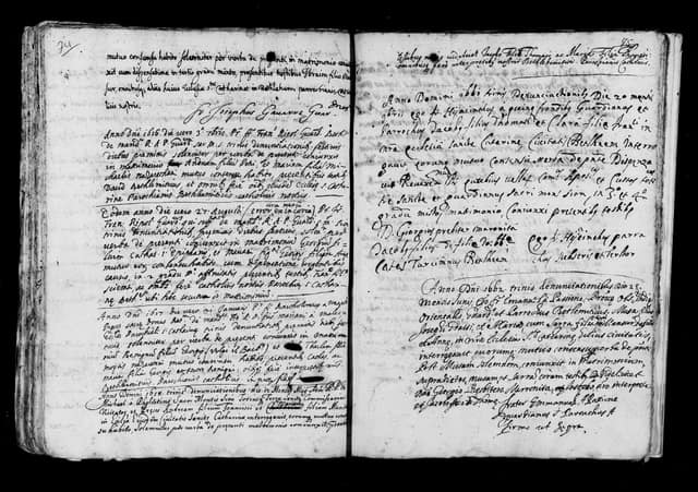 Folio manuscrit du registre : Mariage, 1658, Sainte-Catherine Bethléem (film DGS 8189366, image 164).