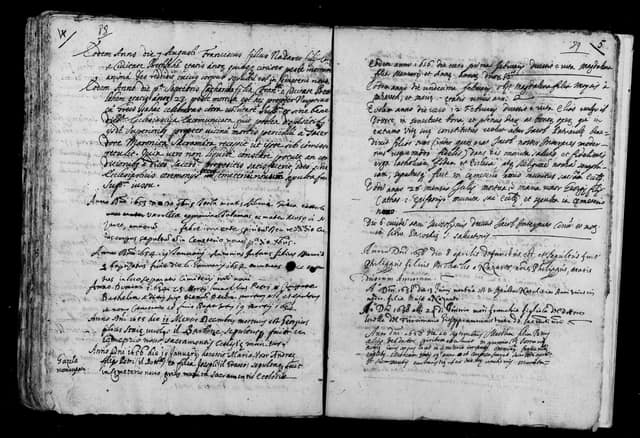 Folio manuscrit du registre : Décès, 1653, Sainte-Catherine Bethléem (film DGS 8189367, image 333).
