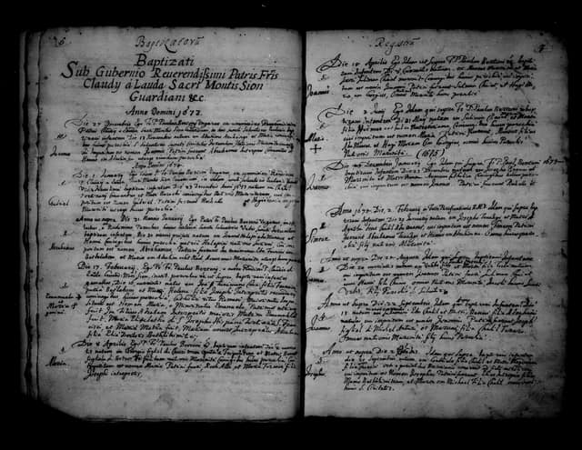 Folio manuscrit du registre : Baptême, 1674, Saint-Sauveur (film DGS 8927189, image 78).